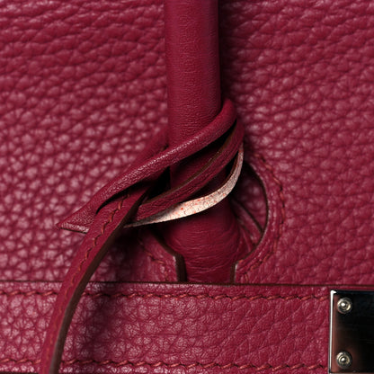 Hermes Taurillon Clemence Birkin 35 Rubis 37 of 48