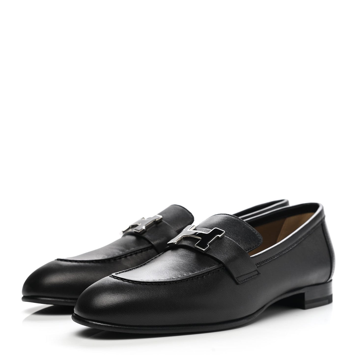 Goatskin Womens Paris Loafers 36 Black