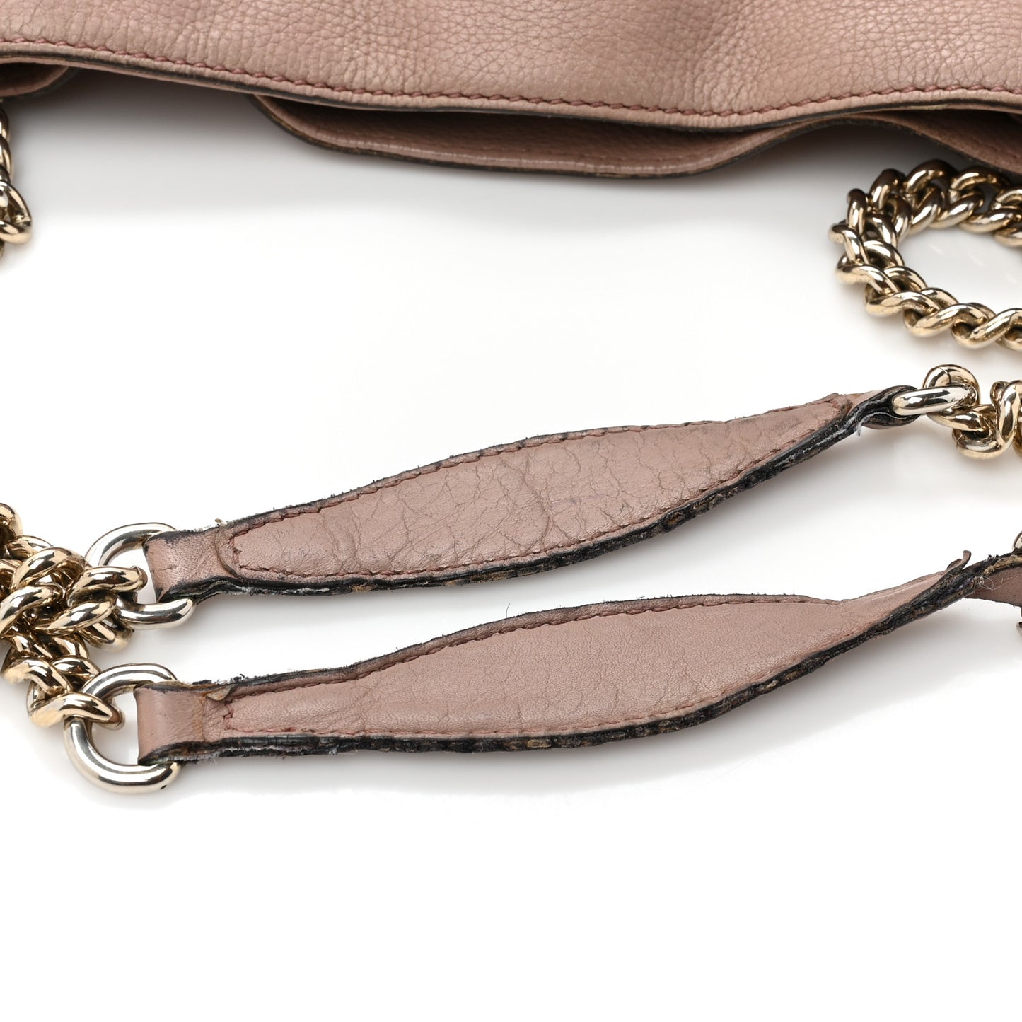 Pebbled Calfskin Medium Soho Chain Shoulder Bag Dark Cipria