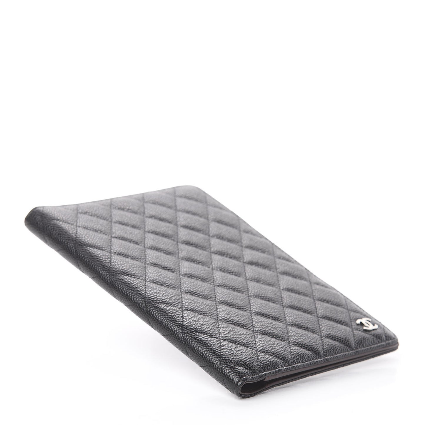 Caviar Quilted Large Agenda Cover Black