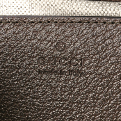 Gucci GG Supreme Monogram Textured Dollar Calfskin Web Small Ophidia GG Handbag Beige Ebony New Acero 6 of 11