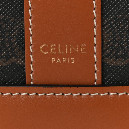 Celine Triomphe Canvas Calfskin Small Bucket Bag Tan 6 of 9