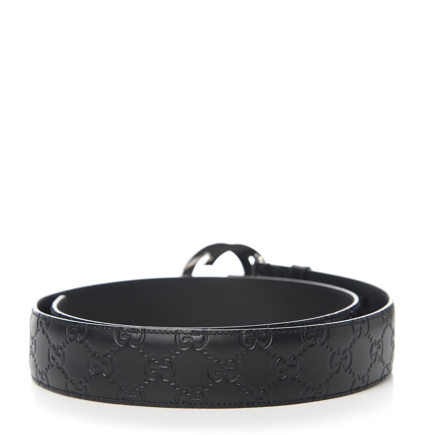Guccissima Signature Interlocking G 40mm Belt 100 40 Black
