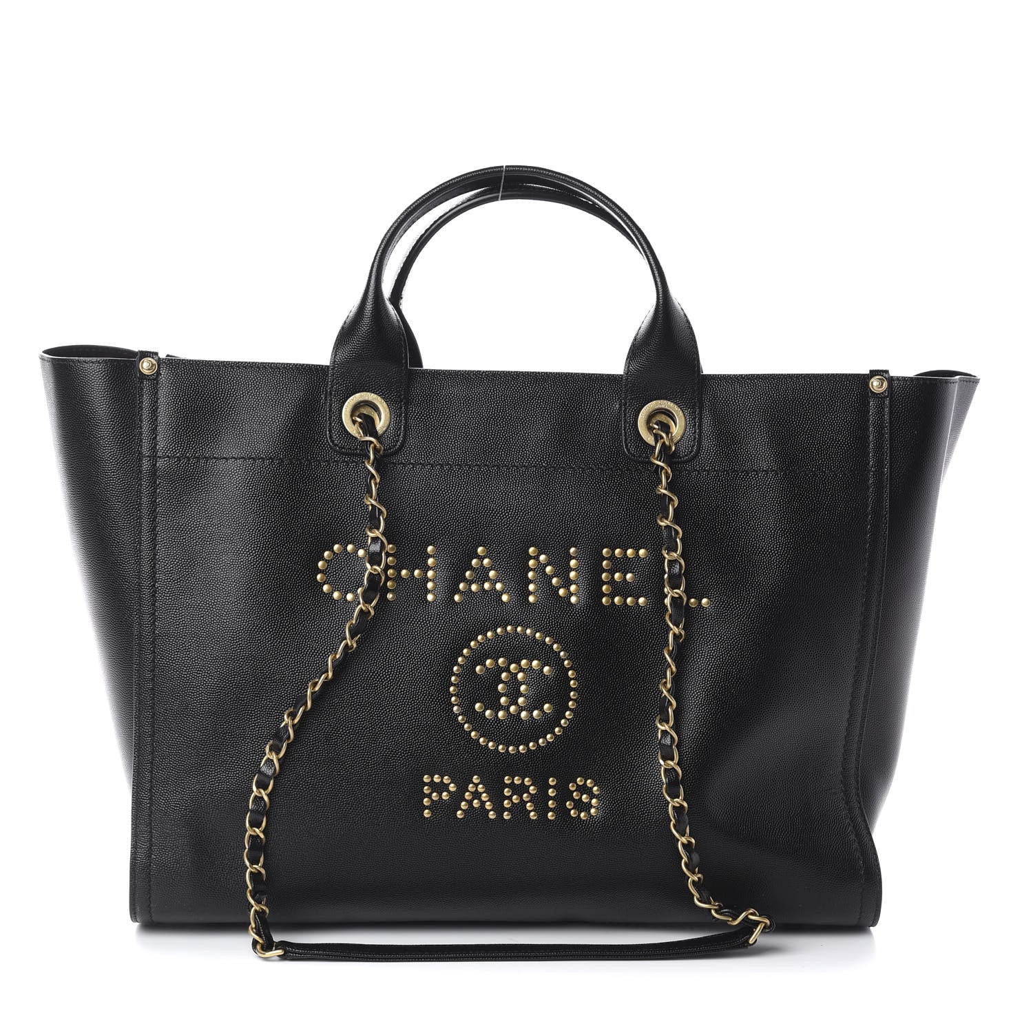 Chanel Caviar Medium Studded Deauville Tote Black 1 of 9