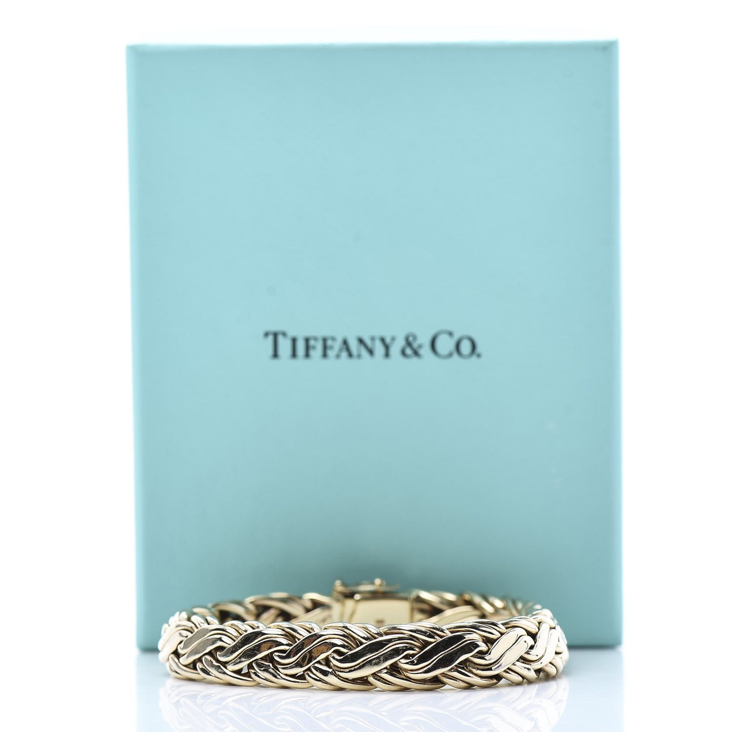 14K Yellow Gold Russian Braid Chain Bracelet