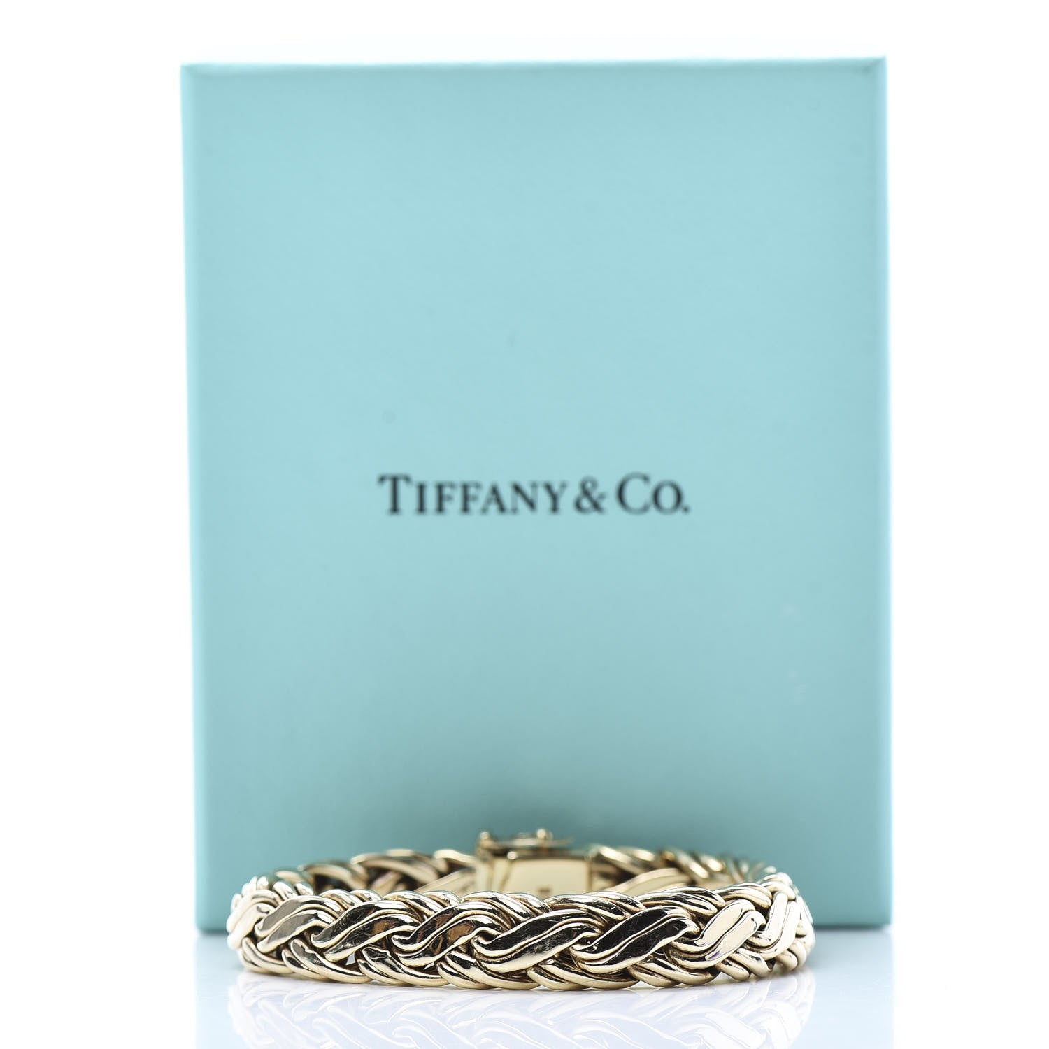 Tiffany 14K Yellow Gold Russian Braid Chain Bracelet 6 of 6