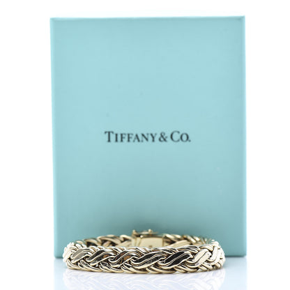 Tiffany 14K Yellow Gold Russian Braid Chain Bracelet 6 of 6