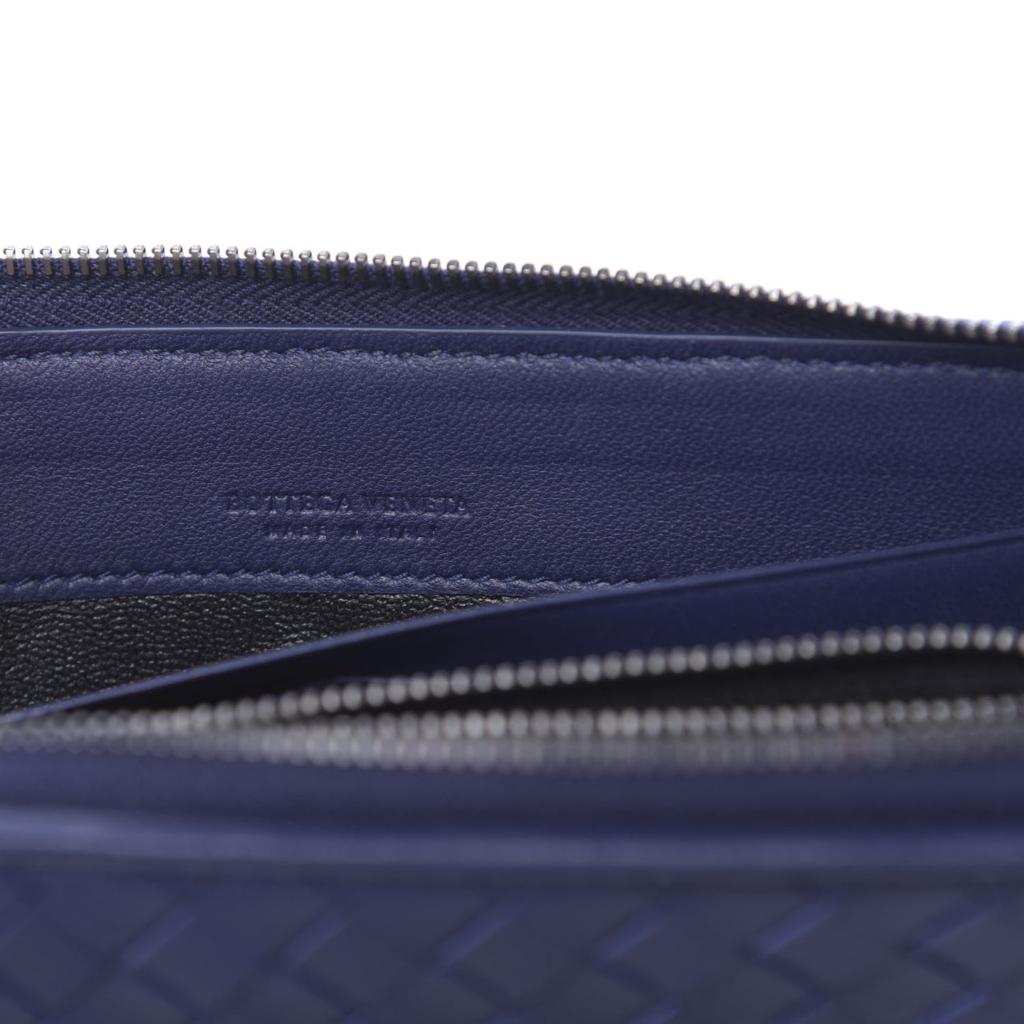 Nappa Intrecciato Zip Around Wallet Atlantic