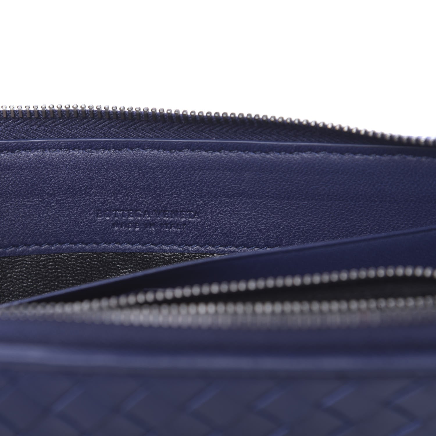 Bottega Veneta Nappa Intrecciato Zip Around Wallet Atlantic 6 of 7