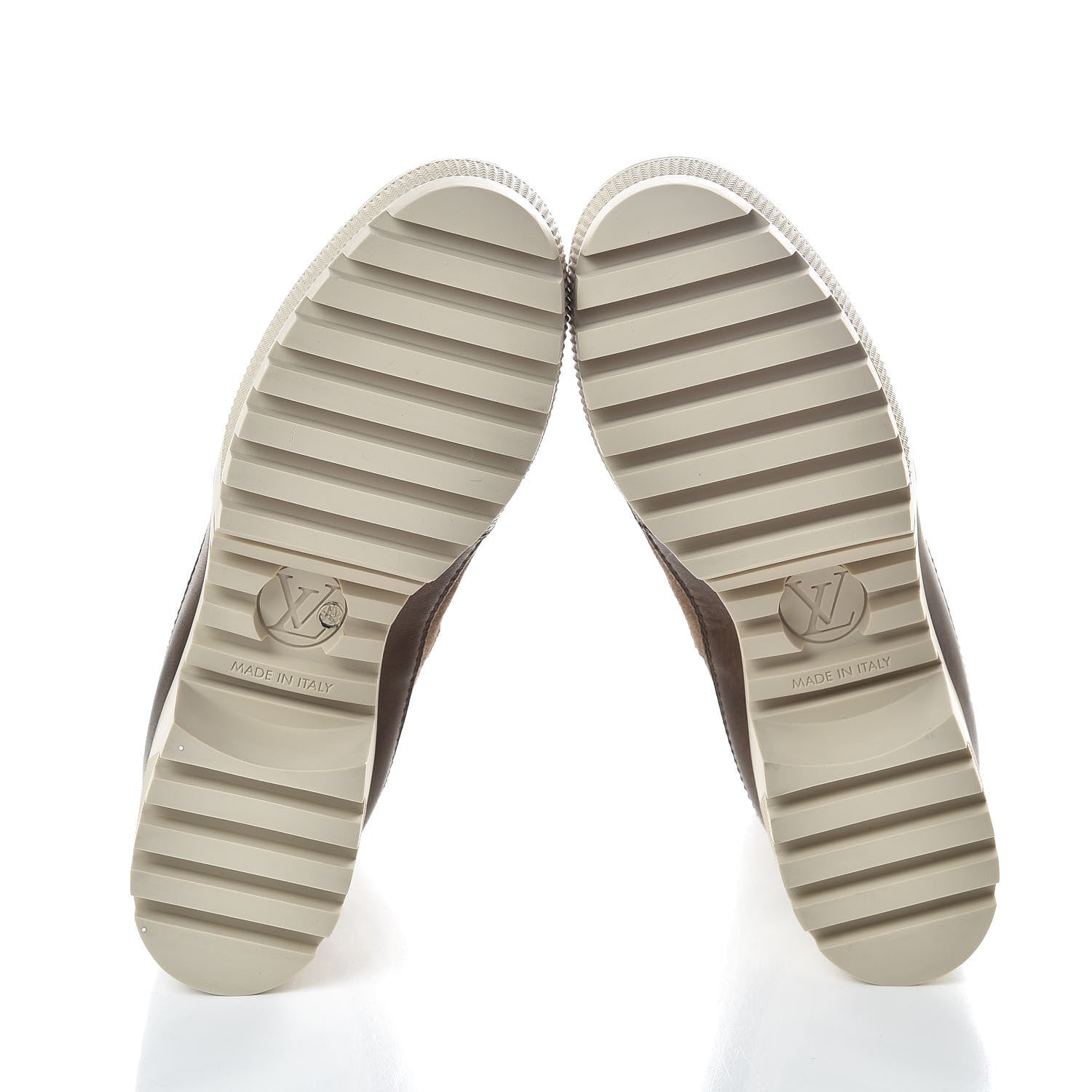Louis Vuitton Suede Calfskin Monogram Laureate Platform Desert Boots 35 Beige 6 of 6