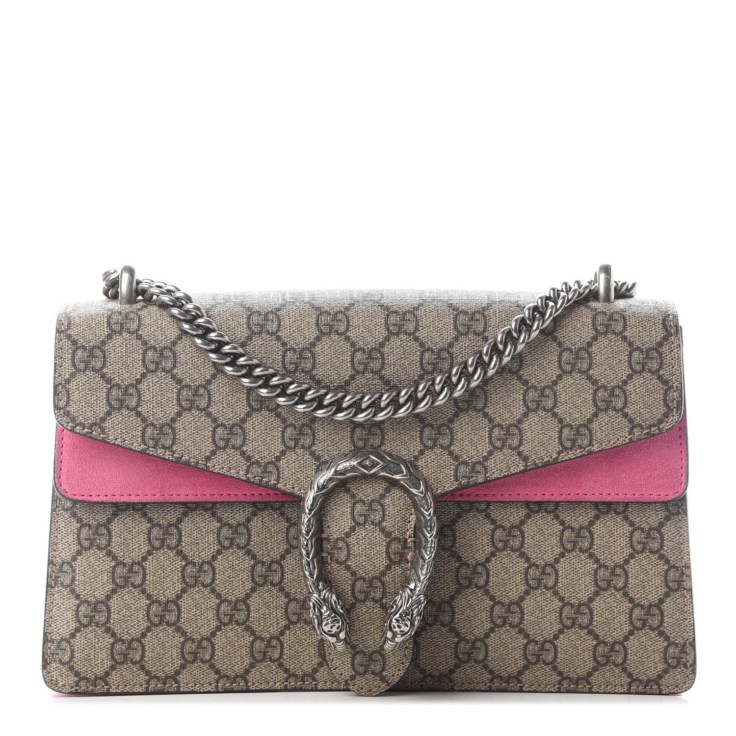 Gucci GG Supreme Monogram Small Dionysus Shoulder Bag Pink 1 of 10