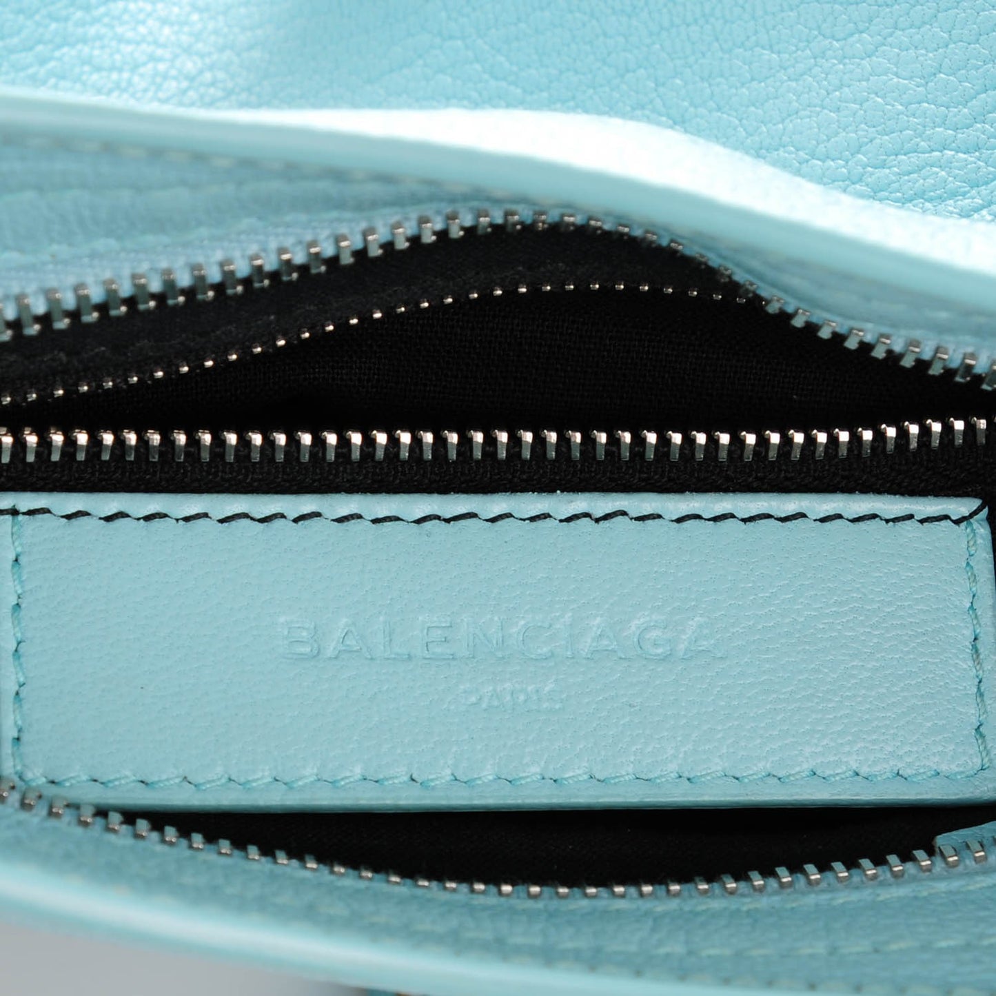Chevre Silver Metallic Edge Hardware Classic Hardware Mini City Bleu Maldives