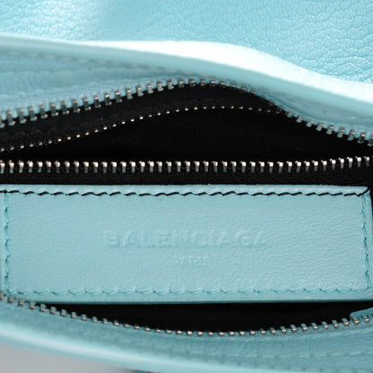Balenciaga Chevre Silver Metallic Edge Hardware Classic Hardware Mini City Bleu Maldives 6 of 7