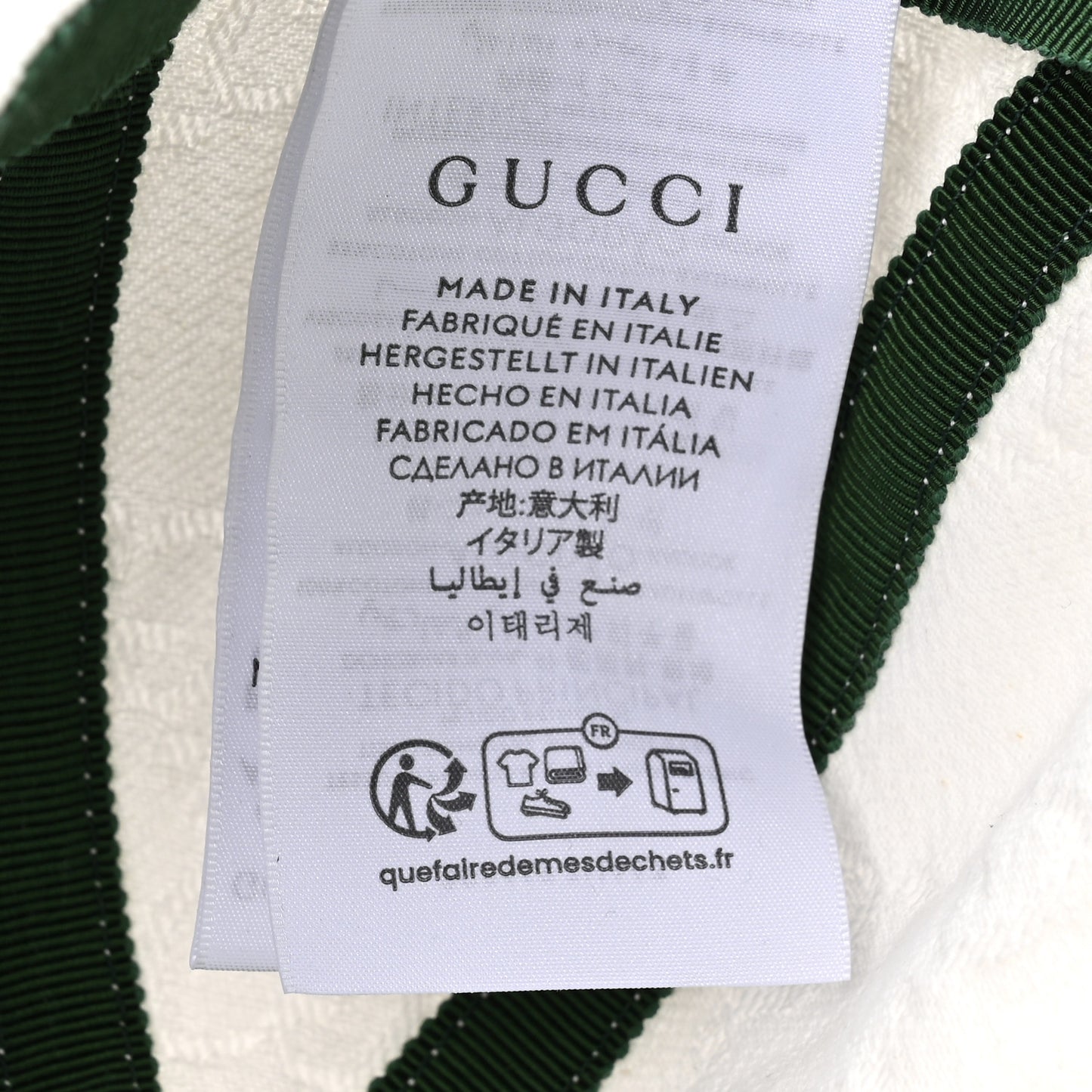 Cotton Monogram Web Baseball Hat L White