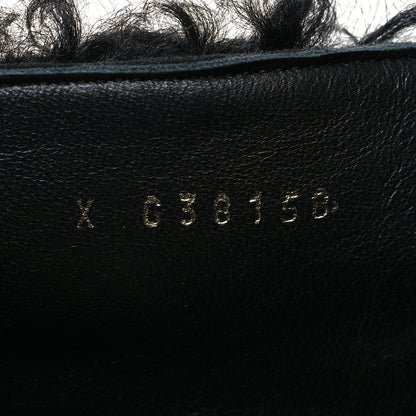 Chanel Lambskin Shearling CC High Boots 38.5 Black 6 of 7