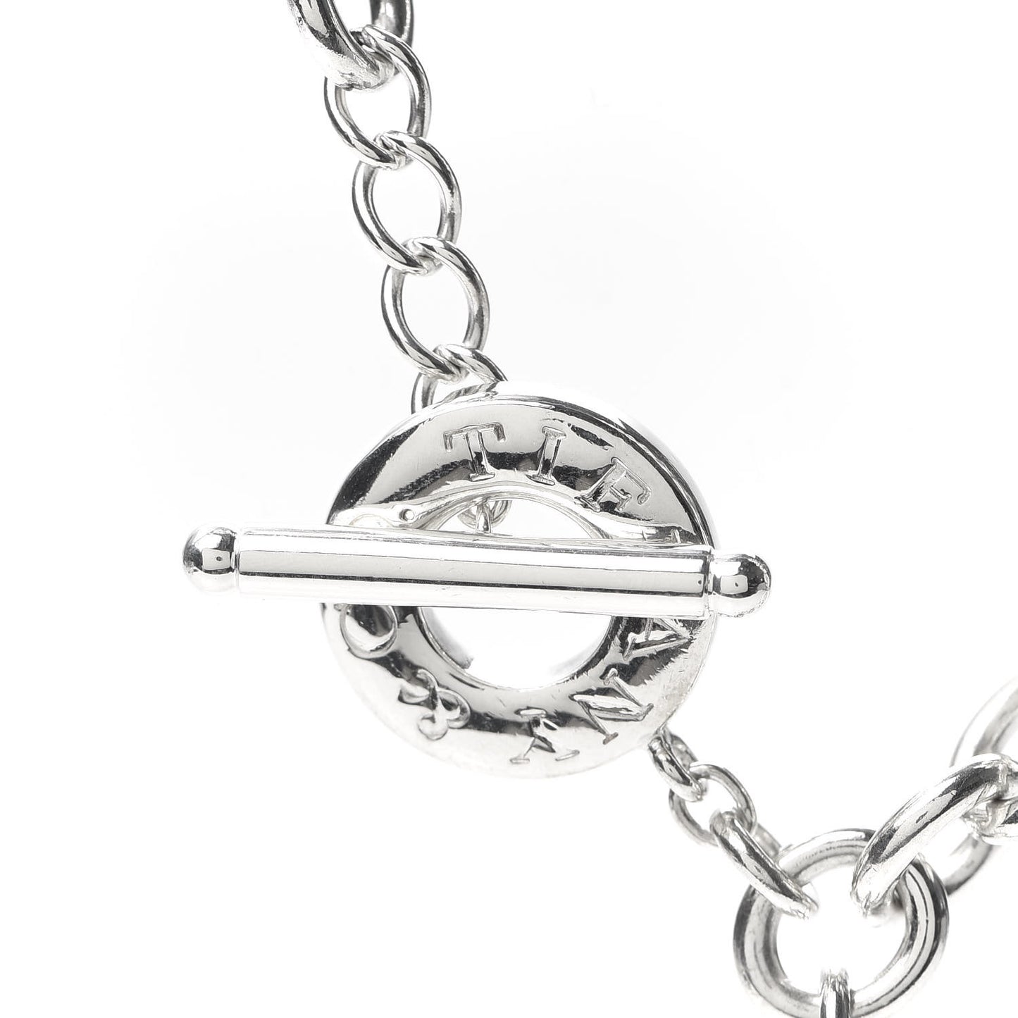 Sterling Silver Heart Tag Toggle Necklace
