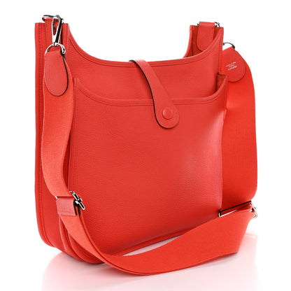 Hermes Taurillon Clemence Evelyne III PM Capucine 3 of 14