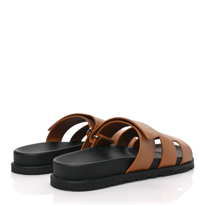 Hermes Calfskin Womens Chypre Sandals 39.5 Naturel 4 of 8