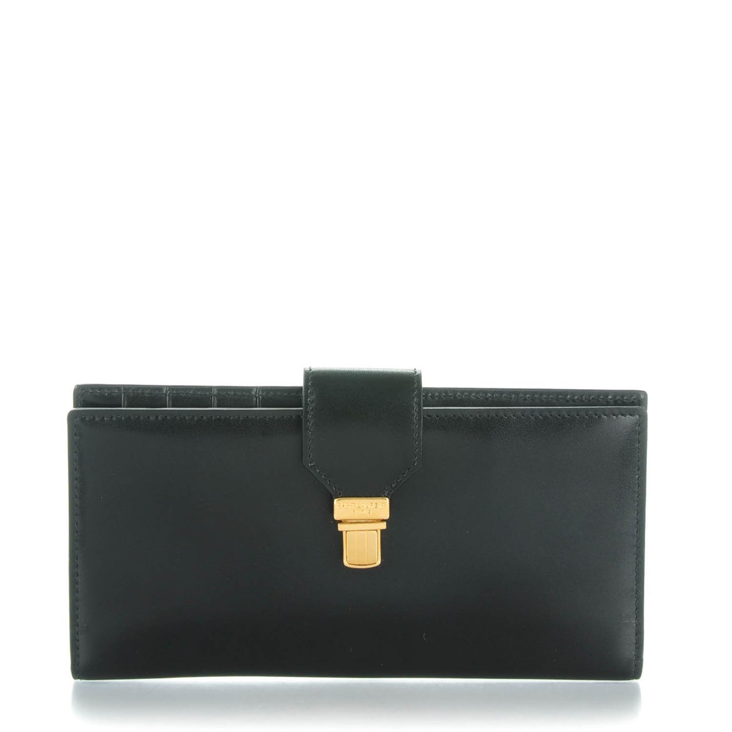Calfskin Classic Pushlock Wallet Black