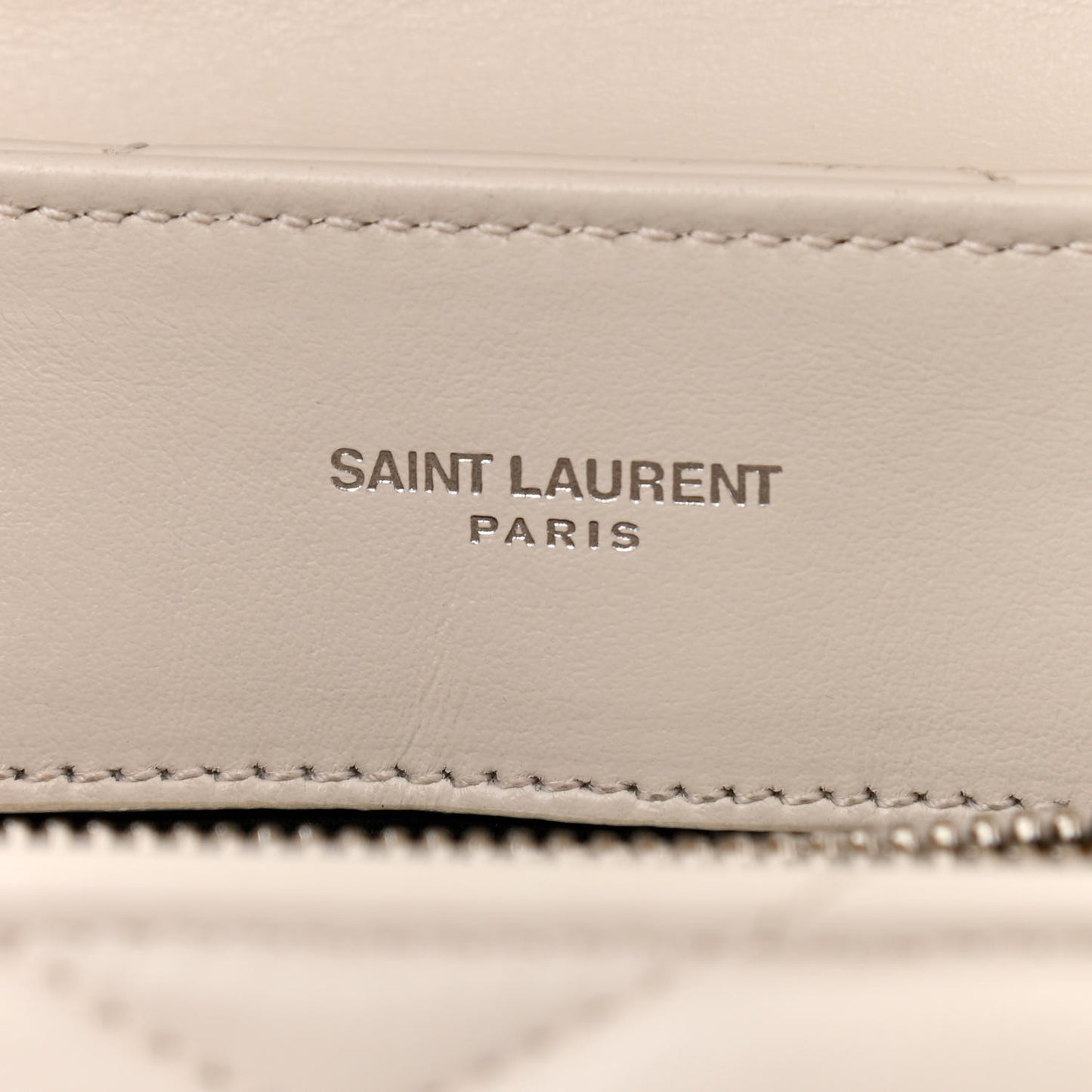 Calfskin Y Quilted Monogram Small Loulou Chain Satchel Crema Soft