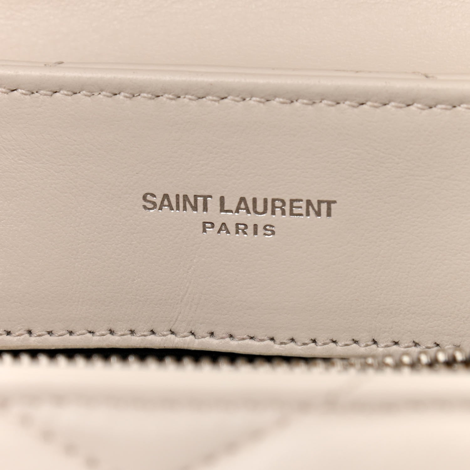 Saint Laurent Calfskin Y Quilted Monogram Small Loulou Chain Satchel Crema Soft 5 of 11