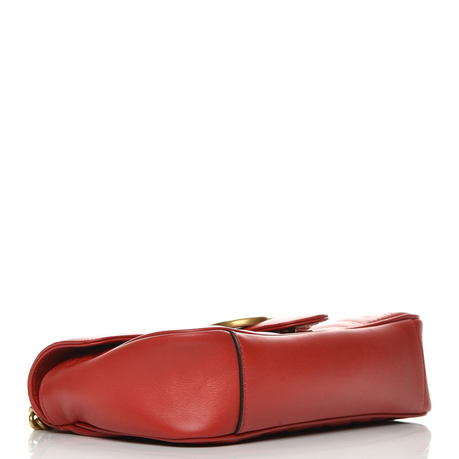 Gucci Calfskin Matelasse Small GG Marmont Shoulder Bag Hibiscus Red 4 of 7