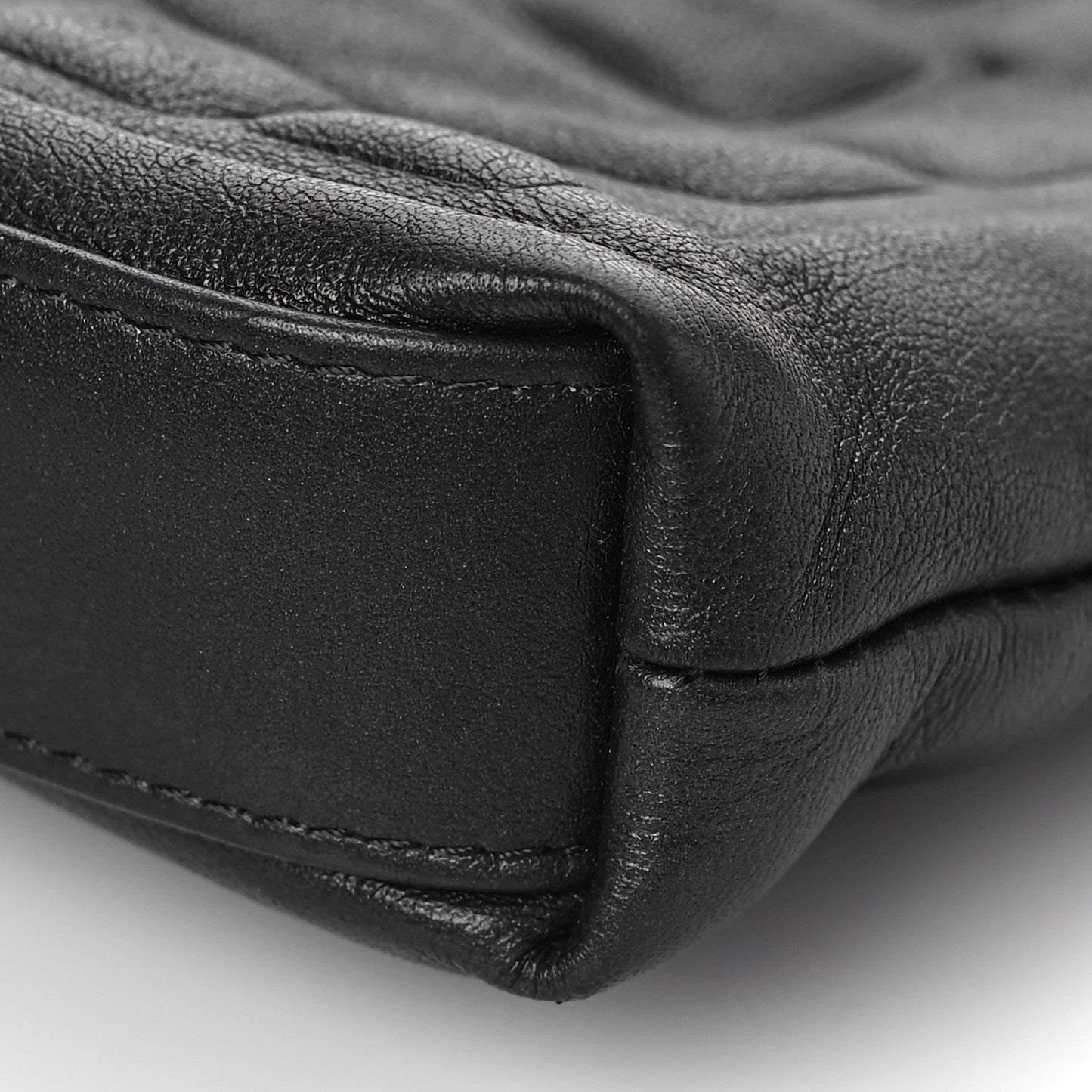 Metallic Calfskin Keyboard Pouch Black