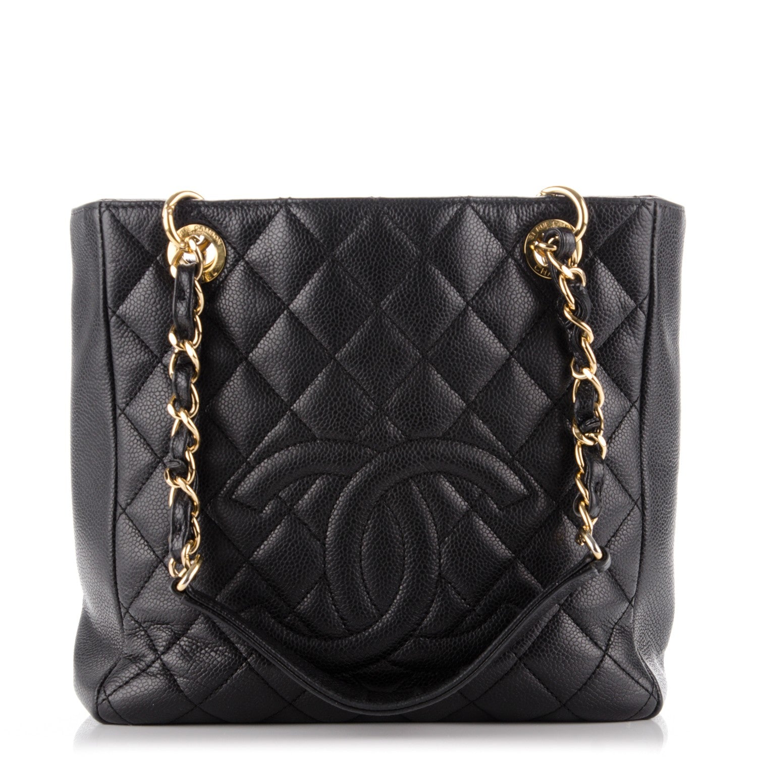 Chanel Caviar Quilted Petit Shopping Tote PST Black 1 of 7