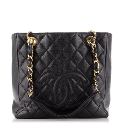 Chanel Caviar Quilted Petit Shopping Tote PST Black 1 of 7
