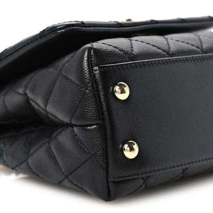 Chanel Caviar Quilted Extra Mini Coco Handle Flap Black 10 of 12