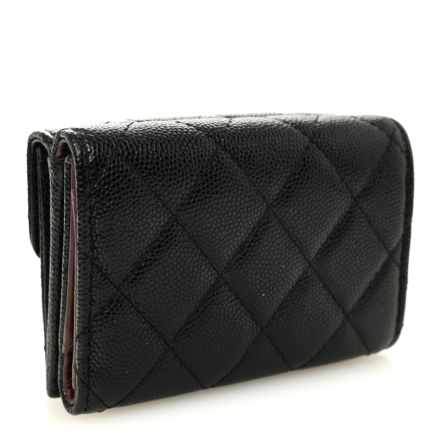 Chanel Caviar Quilted Double Flap Wallet Black 3 of 7