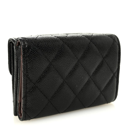 Chanel Caviar Quilted Double Flap Wallet Black 3 of 7