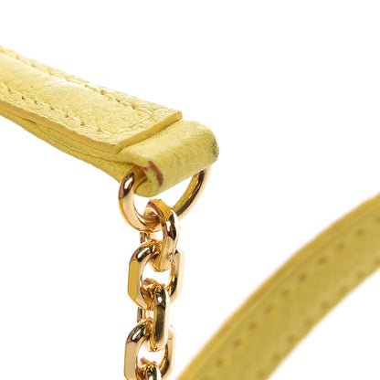 MCM Calfskin Chain Wallet Yellow 19 of 20