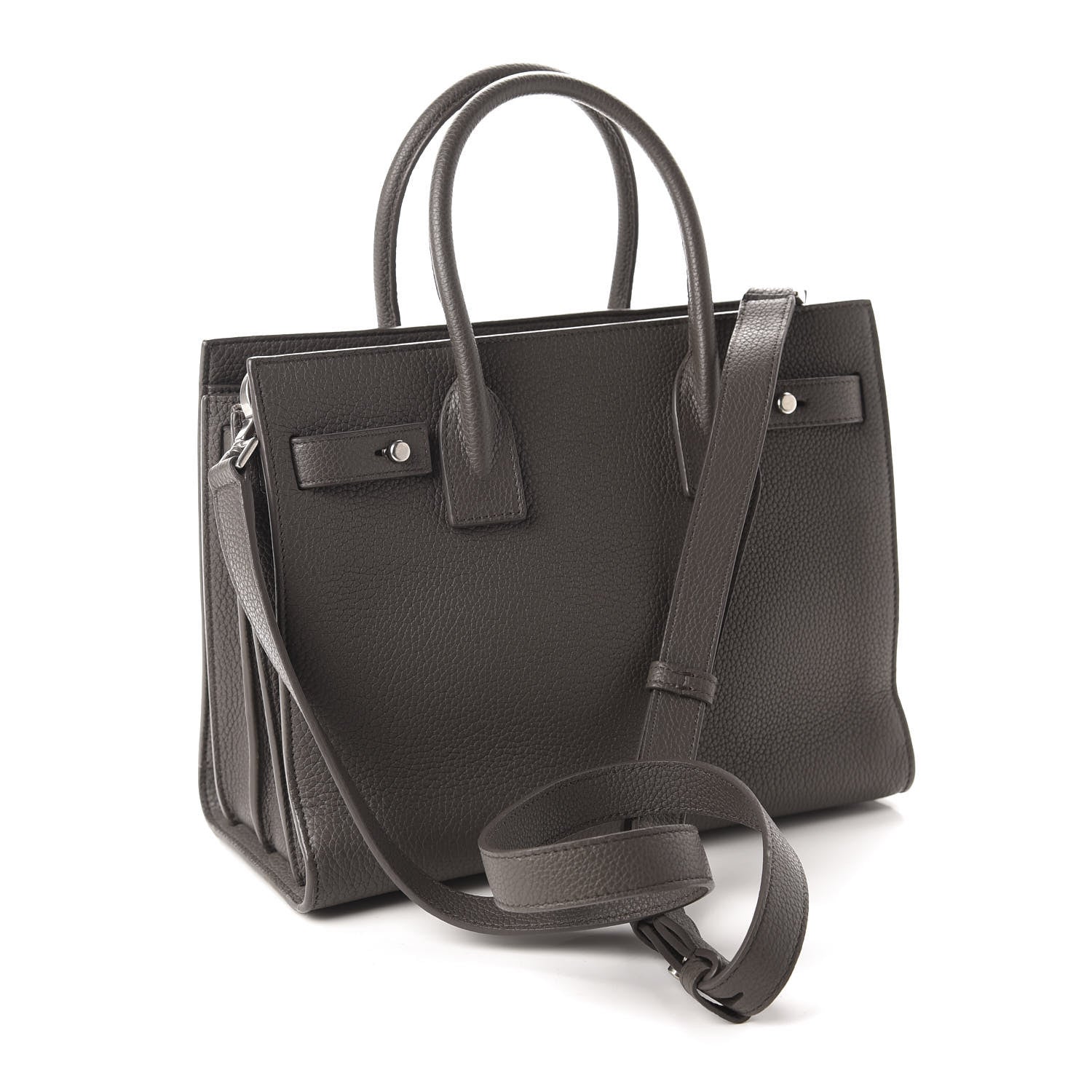 Saint Laurent Grained Calfskin Baby Sac De Jour Souple Earth 4 of 12