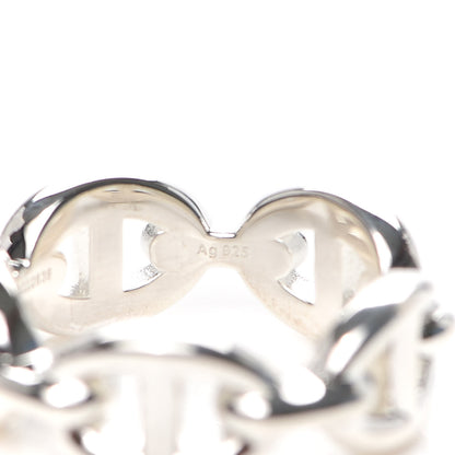 Hermes Sterling Silver PM Chaine d'Ancre Enchainee Band Ring 51 5.75 5 of 7