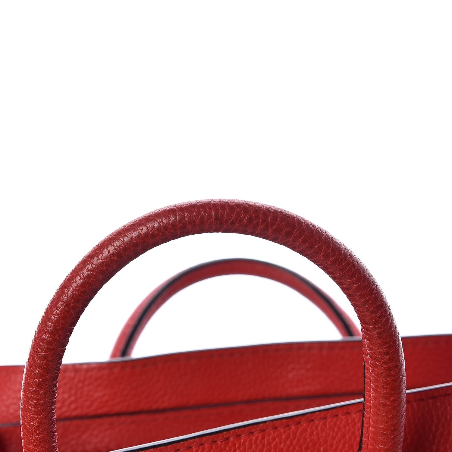 Celine Drummed Calfskin Nano Luggage Coquelicot 14 of 14