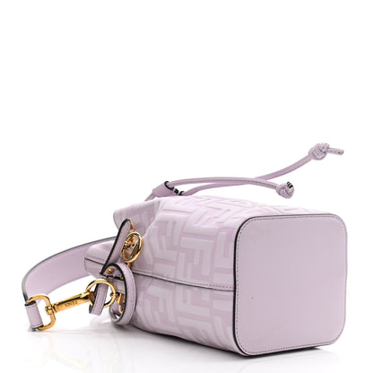 Fendi Vitello Termosport F is Fendi FF 1974 Embossed Mini Mon Tresor Bucket Bag Anemone 4 of 10