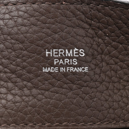 Hermes Taurillon Clemence Marwari GM Chocolate 6 of 15