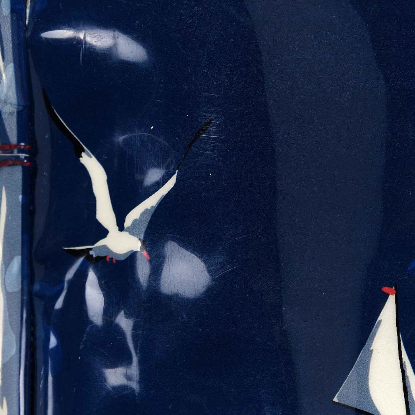 PVC Sailboat Tote Blue Red White
