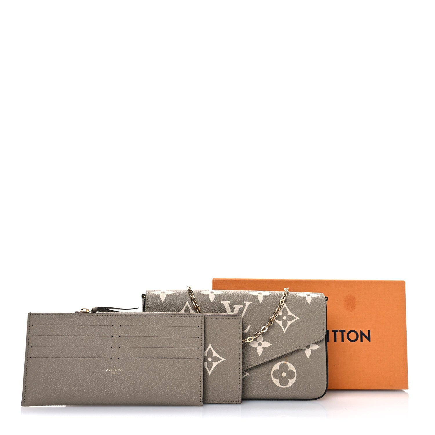 Louis Vuitton Empreinte Monogram Giant Felicie Pochette Tourterelle Creme 12 of 12