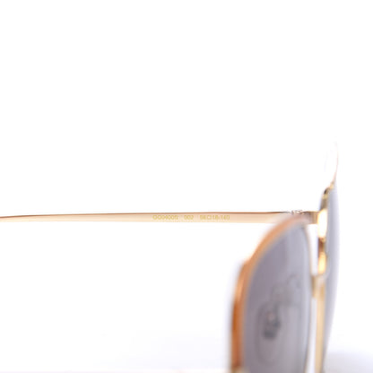 Gucci Metal Oversized Sunglasses GG0400S Gold Brown 6 of 8