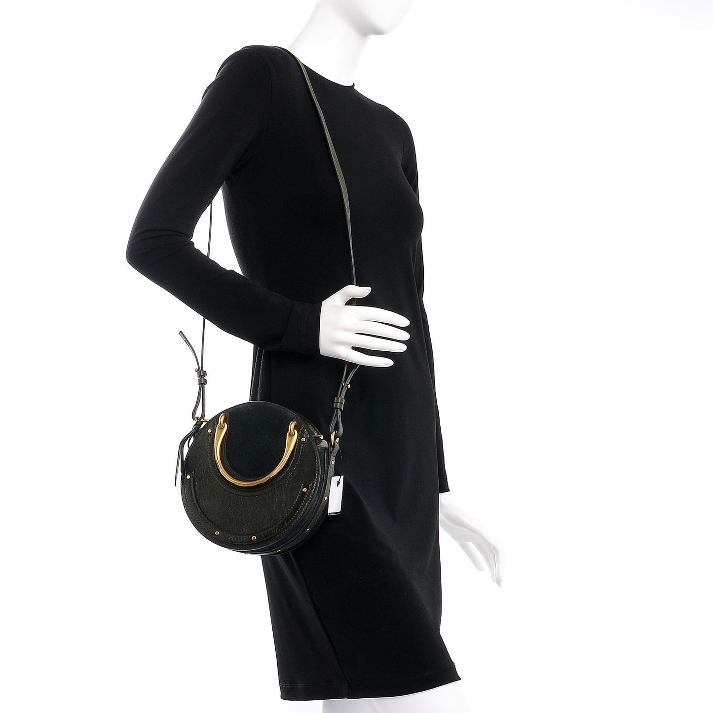 Calfskin Suede Small Pixie Bag Intense Green
