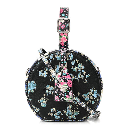 Louis Vuitton Calfskin Floral Print Petite Boite Chapeau Black 1 of 16