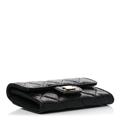 Chanel Caviar Quilted Flap Card Holder Wallet Black 4 of 9