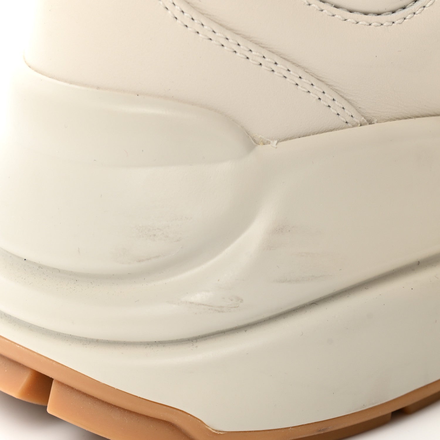 Gucci Calfskin Interlocking G Heart Rhyton Sneakers 36 Mystic White 10 of 12