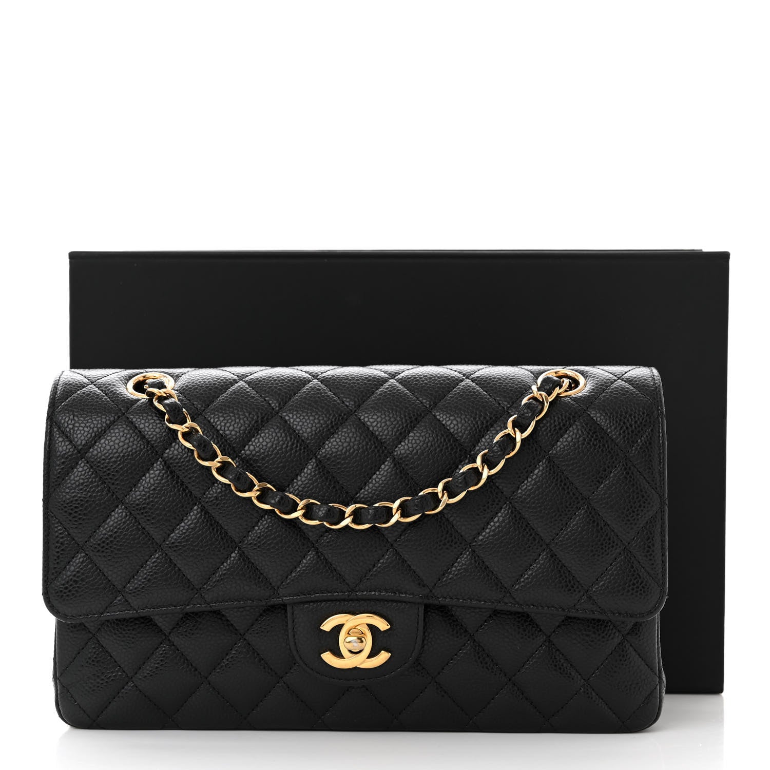 Chanel Caviar Quilted Medium Double Flap Black 11 of 11