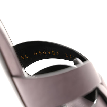 Saint Laurent Calfskin Tribute 85 Slide Sandals 36.5 Iris 8 of 8