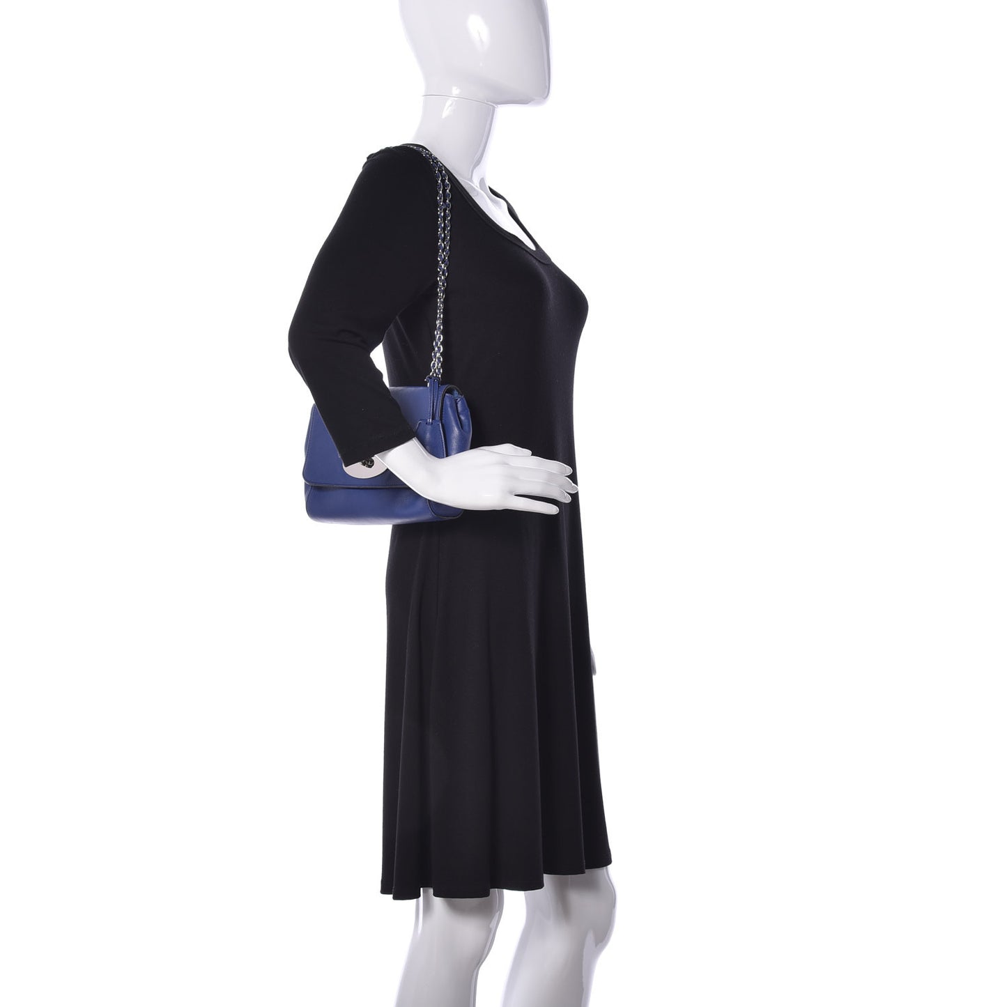 Lambskin Nappa Small Lily Flap Indigo