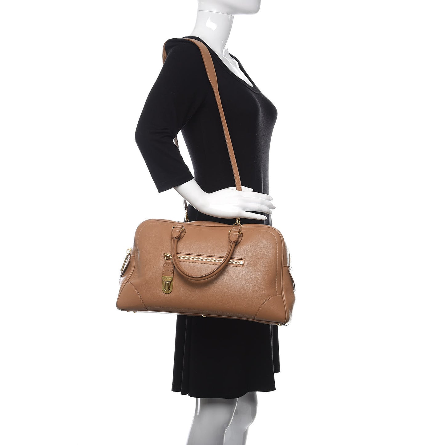 Calfskin Venetia Satchel Tan