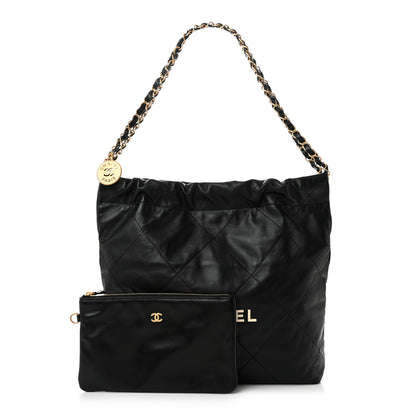 Chanel Shiny Calfskin Quilted Small Chanel 22 Black 3 of 11